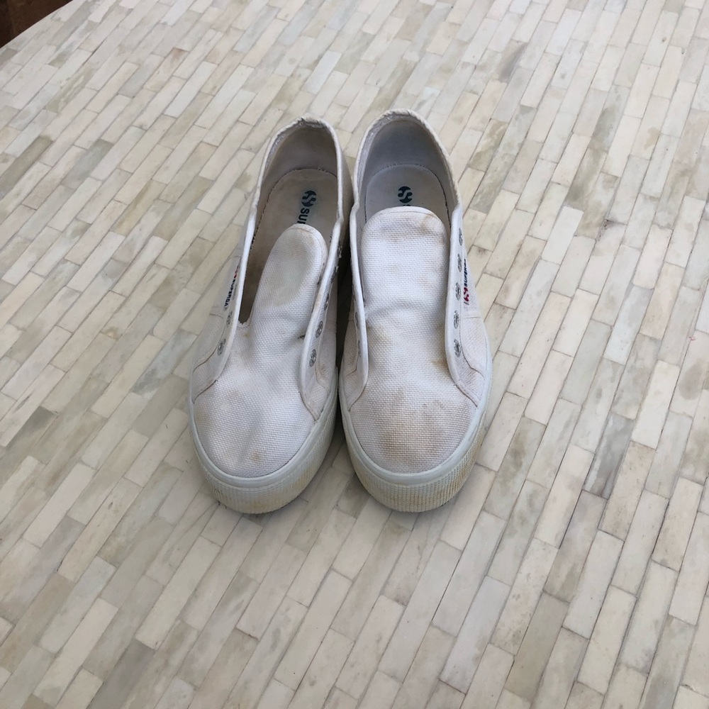 Superga White Platform Sneaker